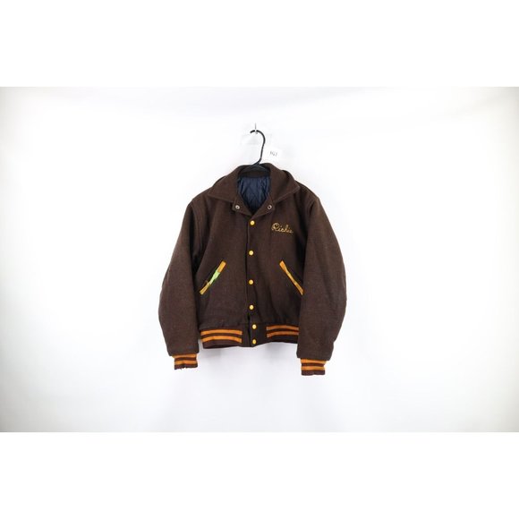 Vintage 60s 36 Thrashed Chain Stitch Adelphi University Soccer Varsity Jacket
